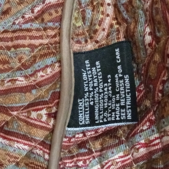 Jones New York Womens Quilted Coat, M, Tan, Pre-owned - Picture 6 of 6